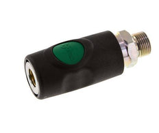 Material compuesto DN 7.4 Enchufe de seguridad para acoplamiento de aire con pulsador G 3/8 pulgadas Macho