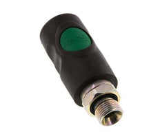 Material compuesto DN 7.4 Enchufe de seguridad para acoplamiento de aire con pulsador G 3/8 pulgadas Macho