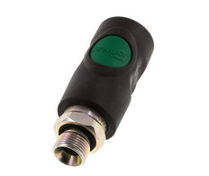 Material compuesto DN 7.4 Enchufe de seguridad para acoplamiento de aire con pulsador G 3/8 pulgadas Macho