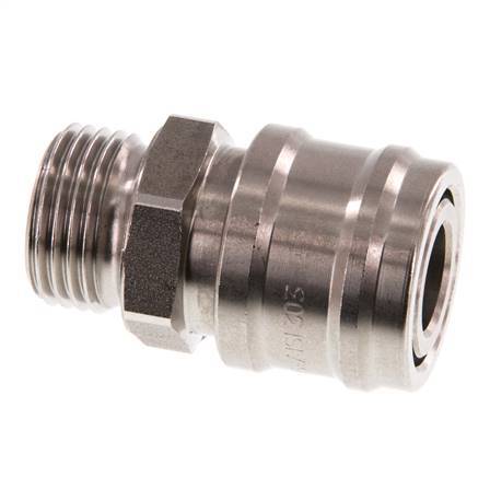 Acero inoxidable DN 7.2 (Euro) Acoplamiento de aire Enchufe G 1/2 pulgada Macho