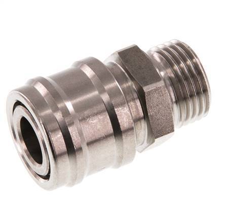 Acero inoxidable DN 7.2 (Euro) Acoplamiento de aire Enchufe G 1/2 pulgada Macho