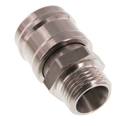 Acero inoxidable DN 7.2 (Euro) Acoplamiento de aire Enchufe G 1/2 pulgada Macho