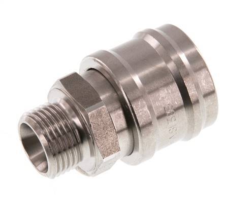 Acero inoxidable DN 7.2 (Euro) Acoplamiento de aire Enchufe G 3/8 pulgadas Macho