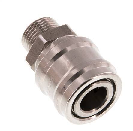 Acero inoxidable DN 7.2 (Euro) Acoplamiento de aire Enchufe G 3/8 pulgadas Macho