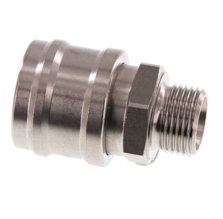 Acero inoxidable DN 7.2 (Euro) Acoplamiento de aire Enchufe G 3/8 pulgadas Macho
