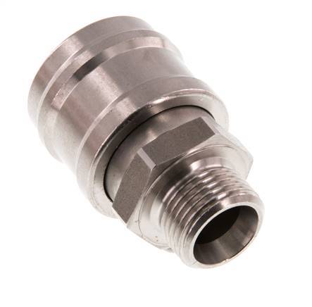 Acero inoxidable DN 7.2 (Euro) Acoplamiento de aire Enchufe G 3/8 pulgadas Macho