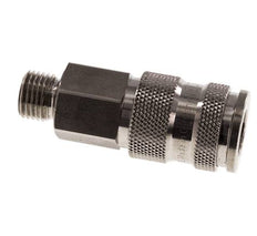 Acero inoxidable 316L DN 7,8 Acoplamiento de aire Enchufe G 1/4 pulgada Macho Doble cierre