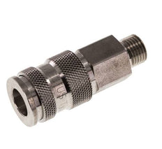 Acero inoxidable 316L DN 7,8 Acoplamiento de aire Enchufe G 1/4 pulgada Macho Doble cierre