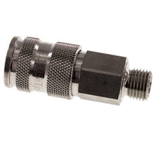 Acero inoxidable 316L DN 7,8 Acoplamiento de aire Enchufe G 1/4 pulgada Macho Doble cierre