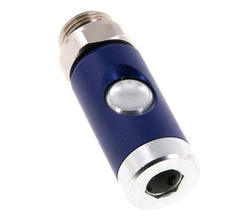 Acero endurecido DN 7.4 Enchufe de seguridad para acoplamiento de aire con pulsador G 1/2 pulgada Macho