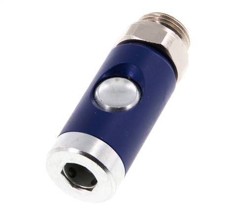 Acero endurecido DN 7.4 Enchufe de seguridad para acoplamiento de aire con pulsador G 1/2 pulgada Macho