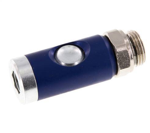 Acero endurecido DN 7.4 Enchufe de seguridad para acoplamiento de aire con pulsador G 1/2 pulgada Macho