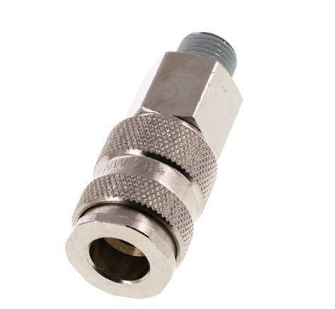 Acero endurecido DN 7.8 Acoplamiento de aire R 1/4 pulgada Macho