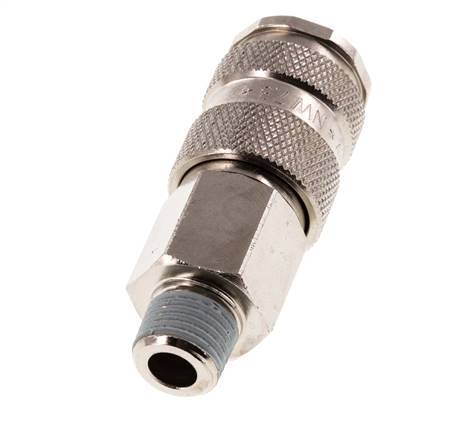 Acero endurecido DN 7.8 Acoplamiento de aire R 1/4 pulgada Macho