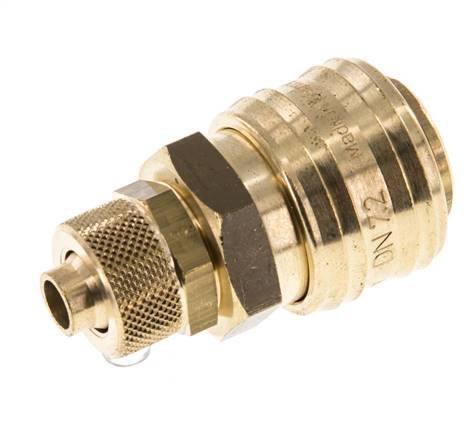 Latón DN 7.2 (Euro) Acoplamiento de aire Tuerca de unión 8x10 mm