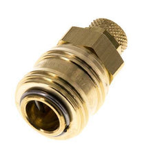 Latón DN 7,2 (Euro) Acoplamiento de aire Toma 6x8 mm Tuerca de unión Doble cierre