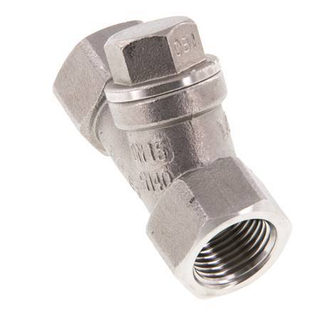 G1/2'' Válvula de retención en Y de acero inoxidable 316 PTFE 0.4/0.8-40bar - CLYS