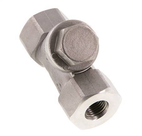 G1/4'' Válvula de retención en Y de acero inoxidable 316 PTFE 0.4/0.8-40bar - CLYS