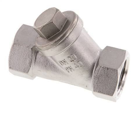 Válvula de Retención Y de Acero Inoxidable 316 G3/4'' PTFE 0.4/0.8-40bar - CLYS