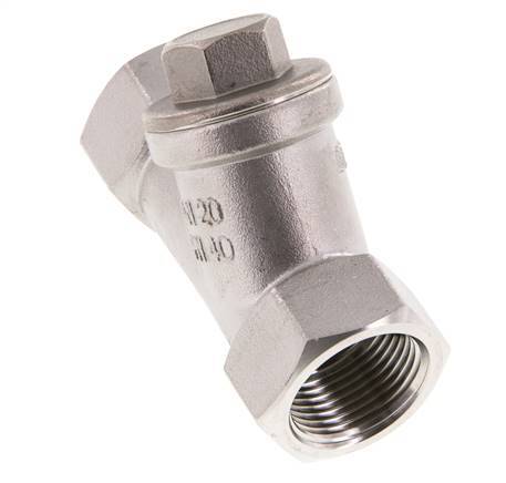 Válvula de Retención Y de Acero Inoxidable 316 G3/4'' PTFE 0.4/0.8-40bar - CLYS