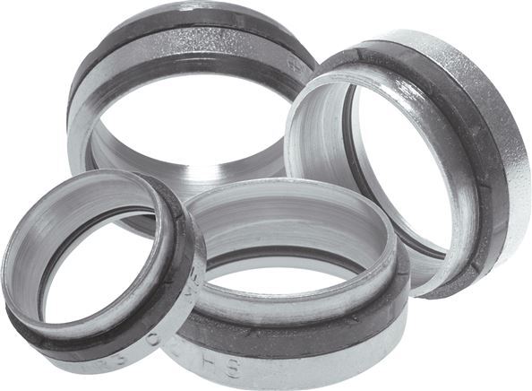15L Zinc plated Steel Cutting ring with seal [2 Pieces]
