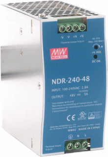 Fuente de alimentación universal Mean Well NDR 48V 5A | NDR-240-48