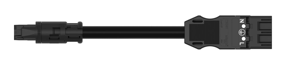 Cable Adaptador WAGO MIDI ECA 3x2.5mm 3M Negro - 774-9993/1507-301