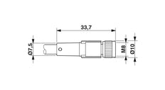 Phoenix Contact SAC-4P-5.0-PUR/M Cable de sensor/actuador con conector - 1681868