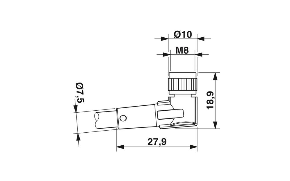 Phoenix Contact SAC-4P-5.0-PUR/M Cable de sensor/actuador con conector - 1681897