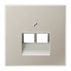 Aparamenta Jung Aluminio/Acero dorado/Insertos cromados - ES2969-2UA