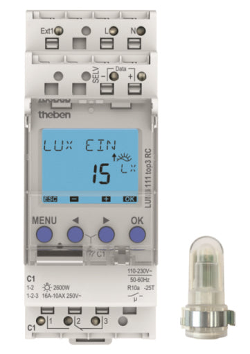 Interruptor Crepuscular Theben Luna Para Carril DIN - 1110130