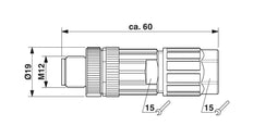 Conector Phoenix Contact SACC-M Ronde (Industrial) - 1424691