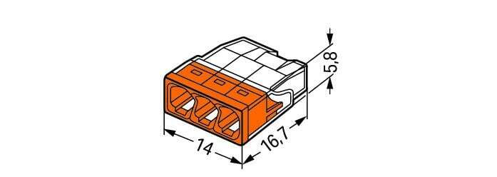 Wago 2273 Conector De Cable - 2273-203 [100 Piezas]