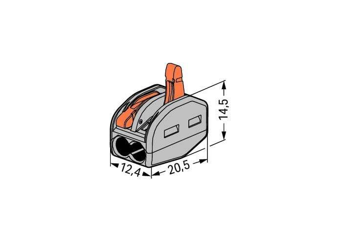 Conector De Cable Wago 222 - 222-412 [50 Piezas]