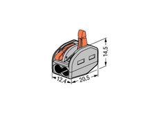 Conector De Cable Wago 222 - 222-412 [50 Piezas]