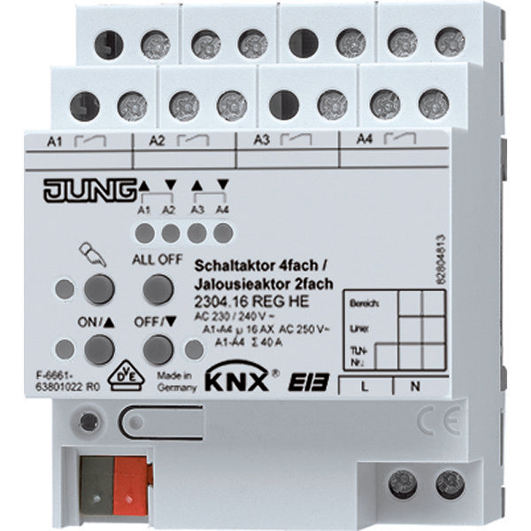 Sistema de bus de actuador de interruptor EIB-KNX de Jung - 2304.16REGHE