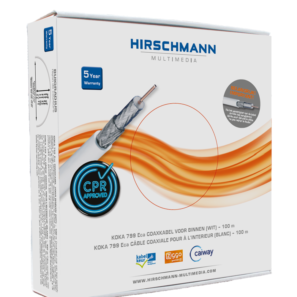 Cable Coaxial Hirschmann Multimedia KOKA - 298799101 [100 Metros]