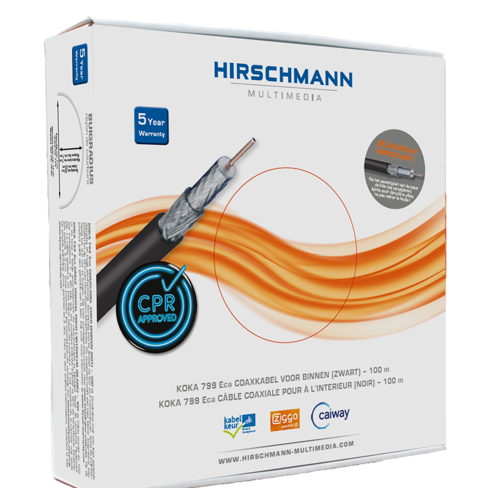 Cable Coaxial Hirschmann Multimedia KOKA - 298799102 [100 Metros]