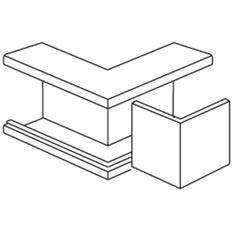 Stago WG 3000 Pieza de esquina interior Canal de pared - INS5551203