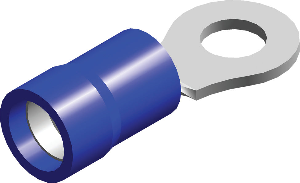Terminal De Anillo De PVC Azul M8 1.5-2.5mm² - CE010206 [100 Piezas]