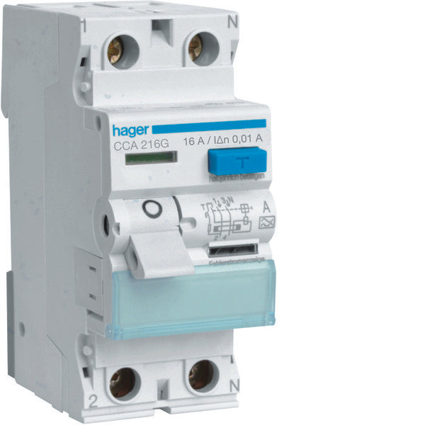 Interruptor De Circuito De Fallo A Tierra Clase A Hager - CCA216G