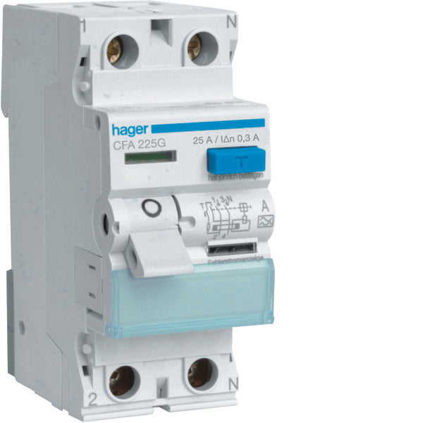 Interruptor De Circuito De Fallo A Tierra Clase A Hager - CFA225G
