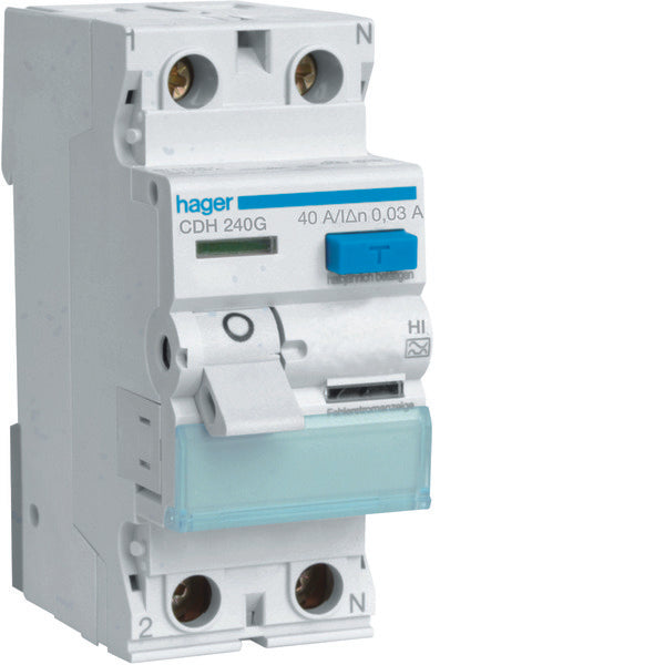 Dispositivo De Corriente Residual De Alta Inmunidad Hager - CDH240G