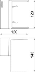 Rehau by OBO SIGNA Pieza de esquina interior Canal de pared - 6132750