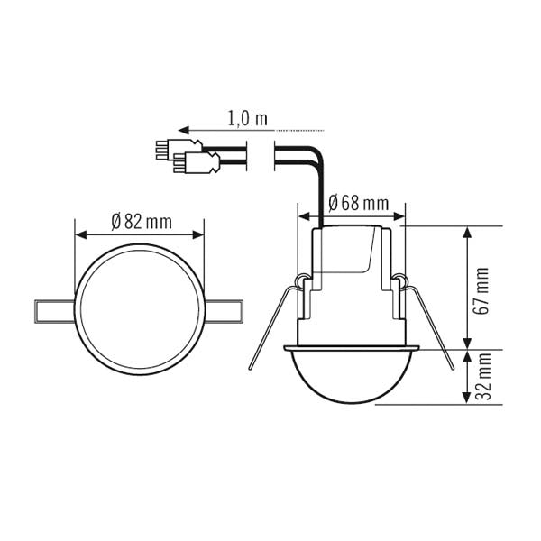 Interruptor de movimiento Compact Express de ESYLUX (completo) - EP10510038