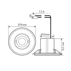 Interruptor de Movimiento plano ESYLUX (completo) - EP10427879