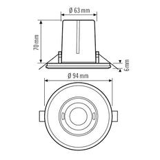 Interruptor de Movimiento plano ESYLUX (completo) - EP10428555