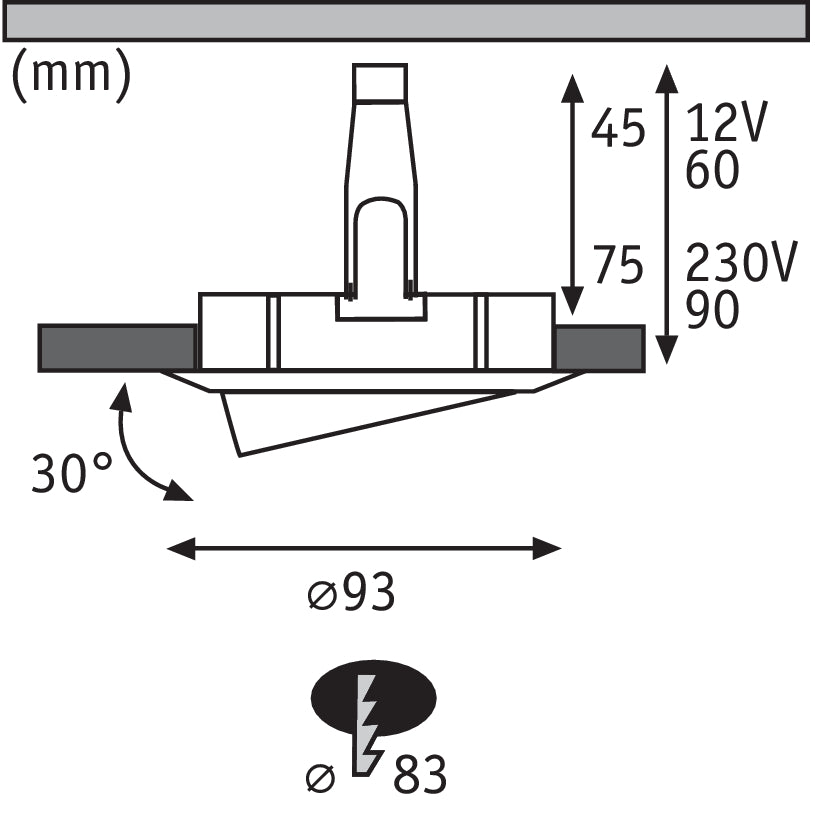 Paulmann Downlight/Spotlight/Floodlight - 93662