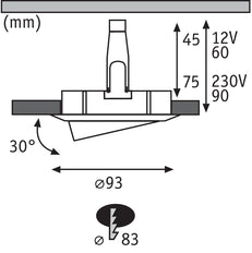 Paulmann Downlight/Spotlight/Floodlight - 93662