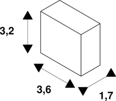 EUTRAC Tapa Blanca Para Sistema De Riel De 3 Circuitos - 1001527 [2 Piezas]